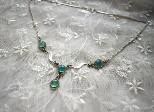 Aqua Chalcedony Necklace