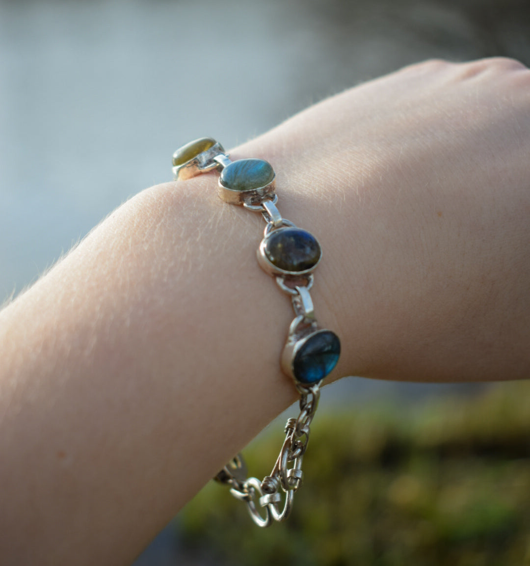 Sterling Silver Labradorite Bracelet