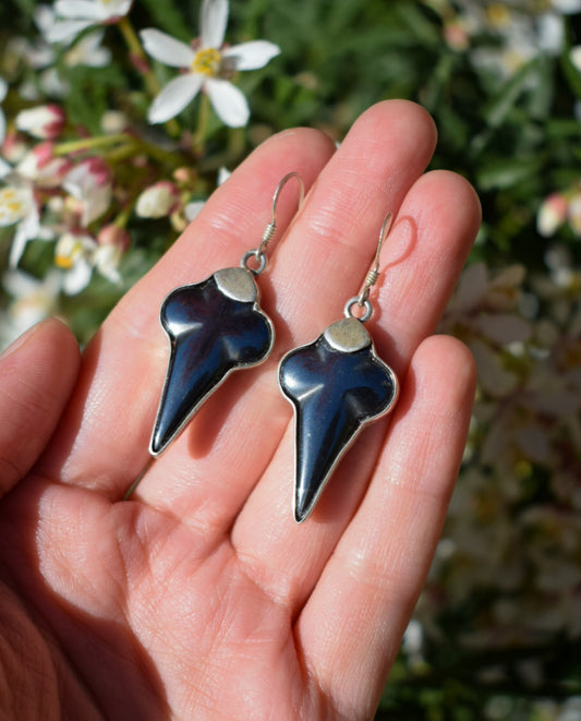 Hematite Sterling Silver Earrings