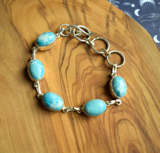 Teal Silver Plated Bracelet
