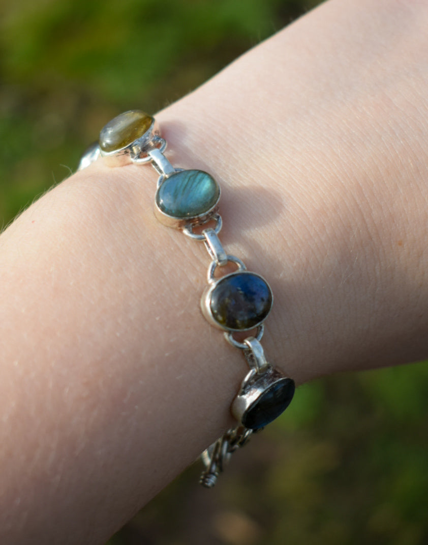 Sterling Silver Labradorite Bracelet