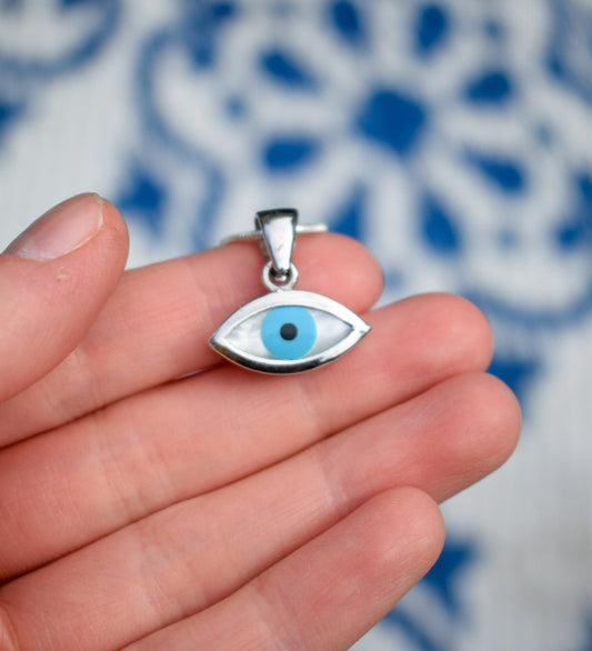Sterling Silver Evil Eye Necklace