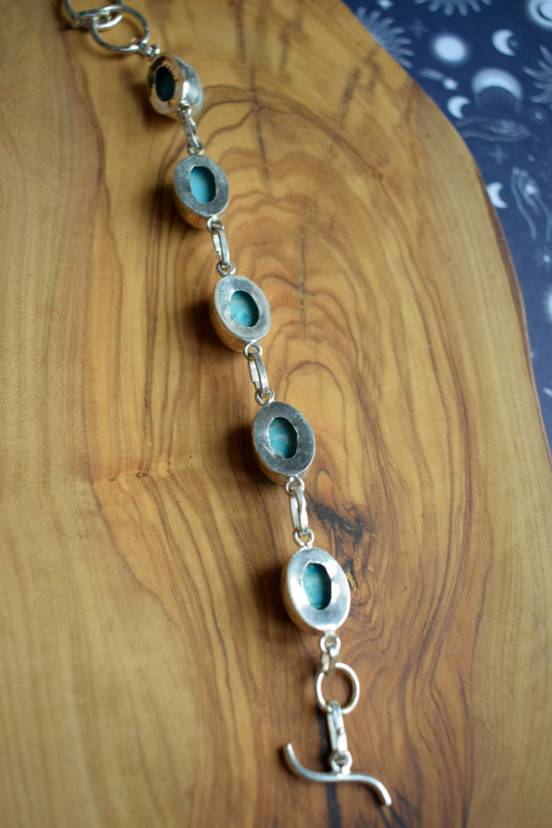Teal Silver Plated Bracelet