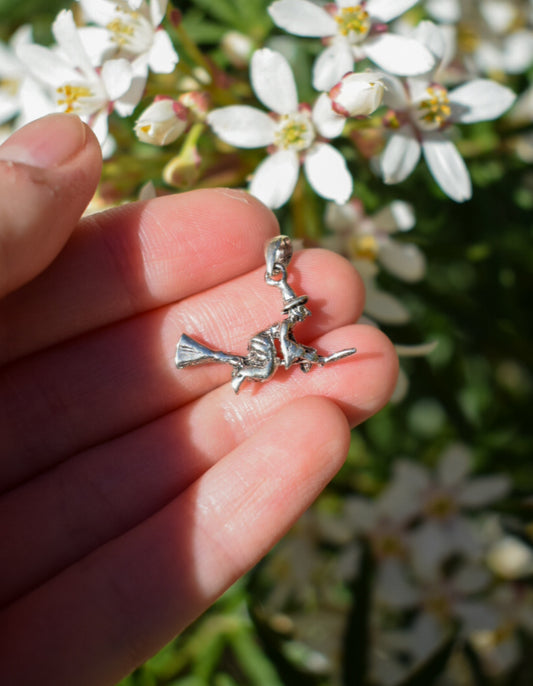 Sterling Silver Witch Necklace