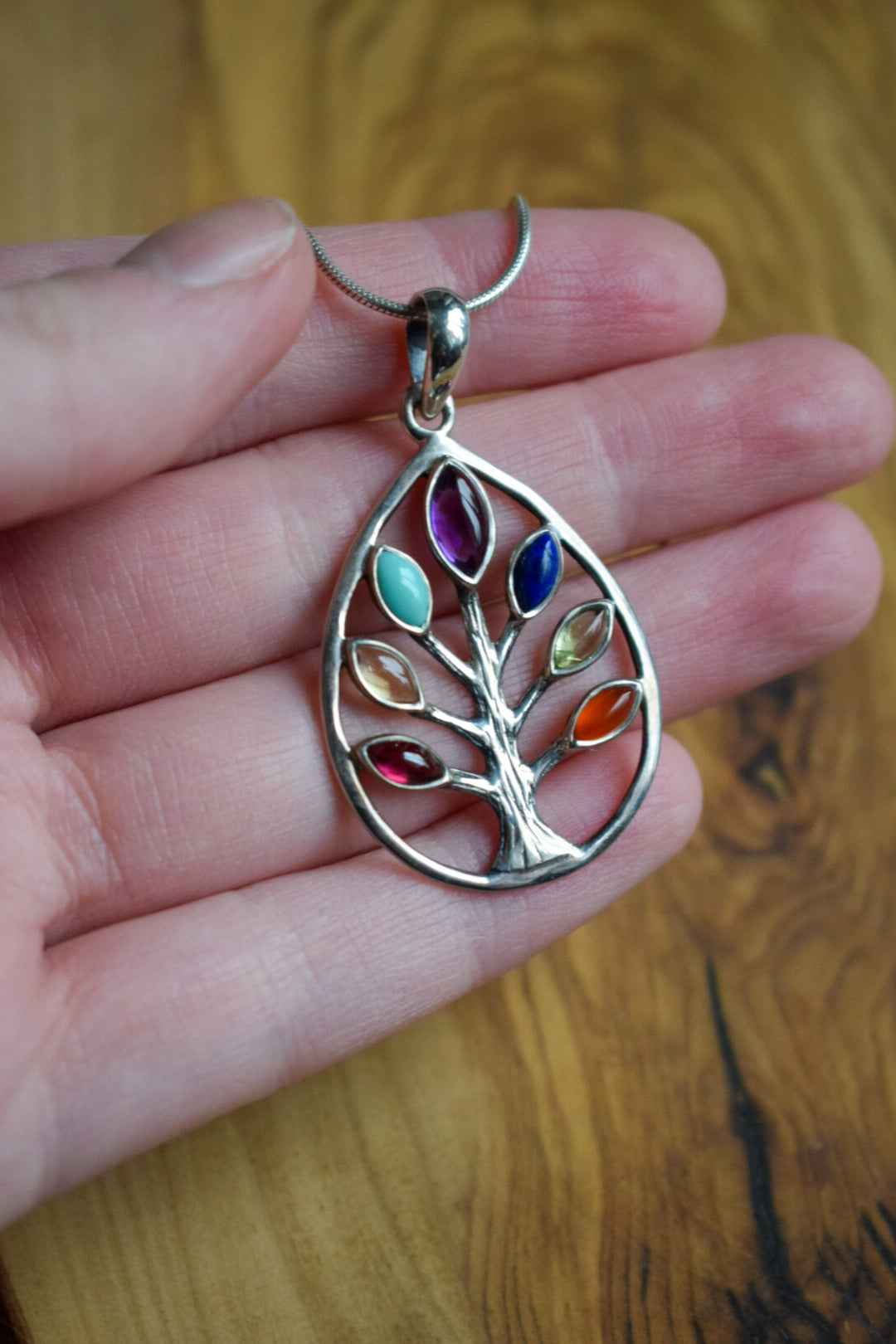 Gemstone Tree Necklace