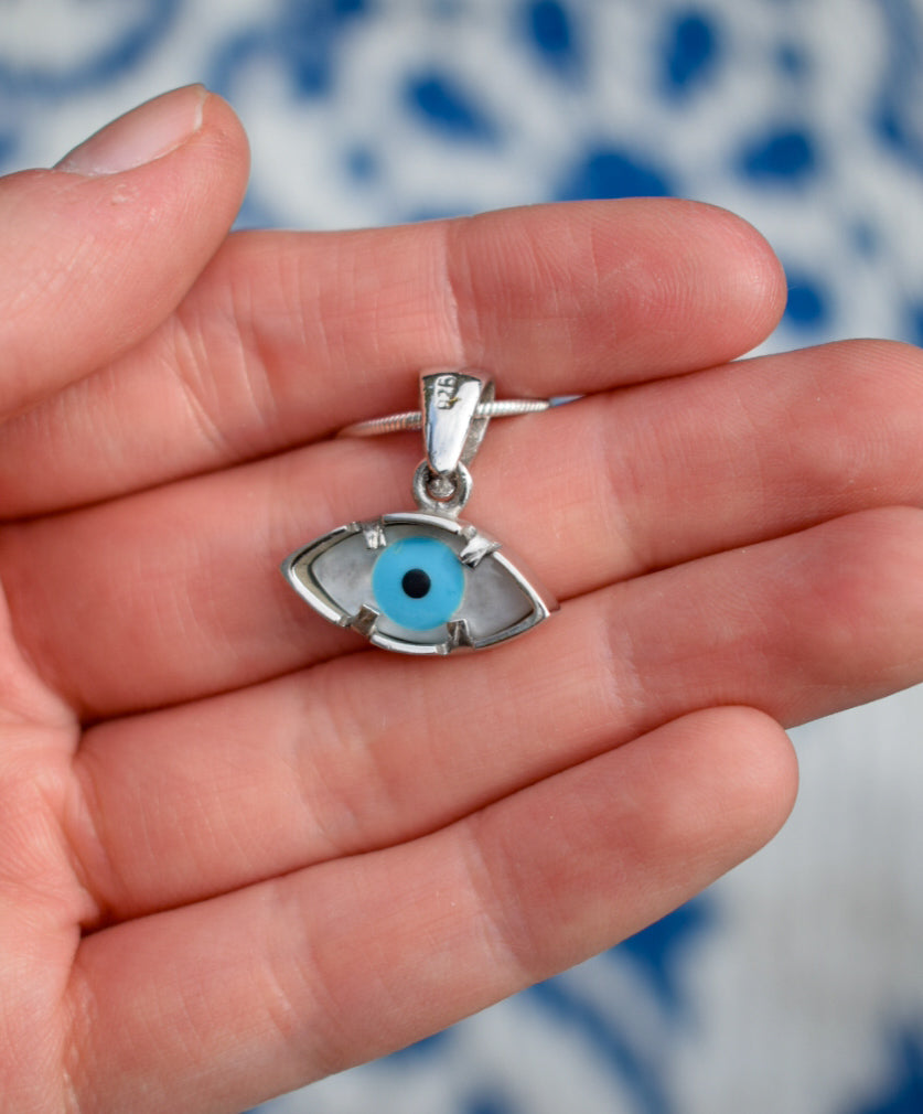 Sterling Silver Evil Eye Necklace
