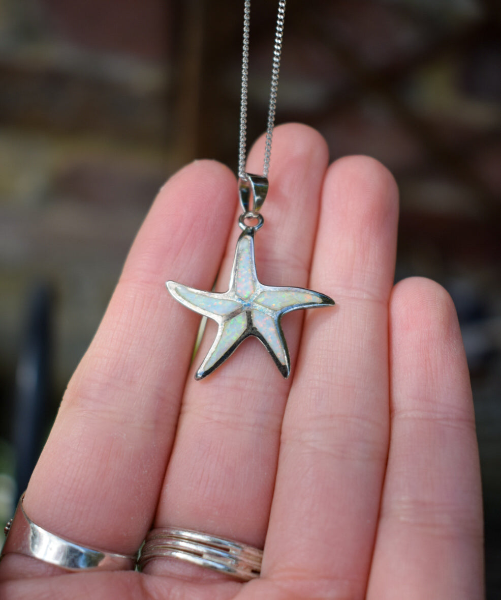 Opal Starfish Necklace