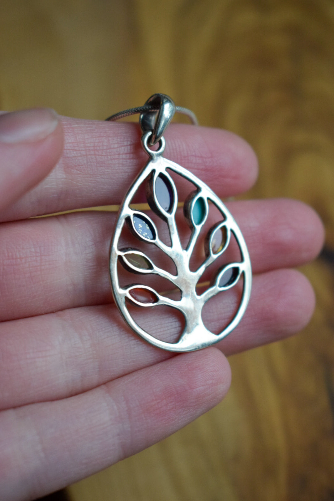 Gemstone Tree Necklace