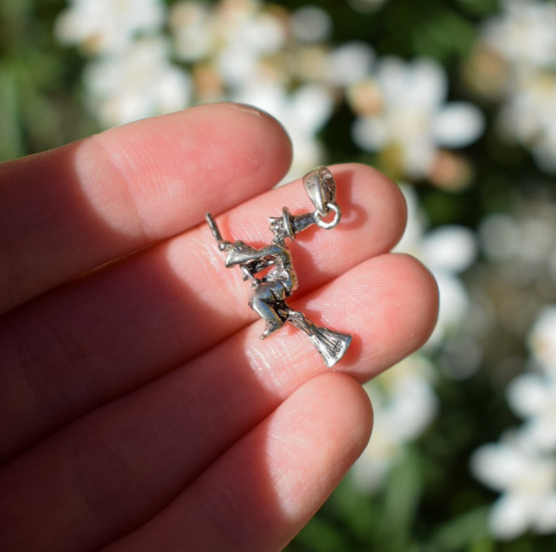 Sterling Silver Witch Necklace