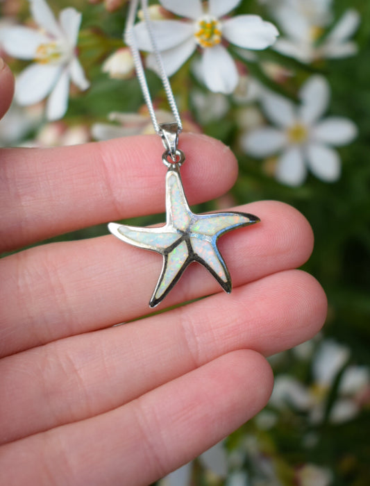 Opal Starfish Necklace