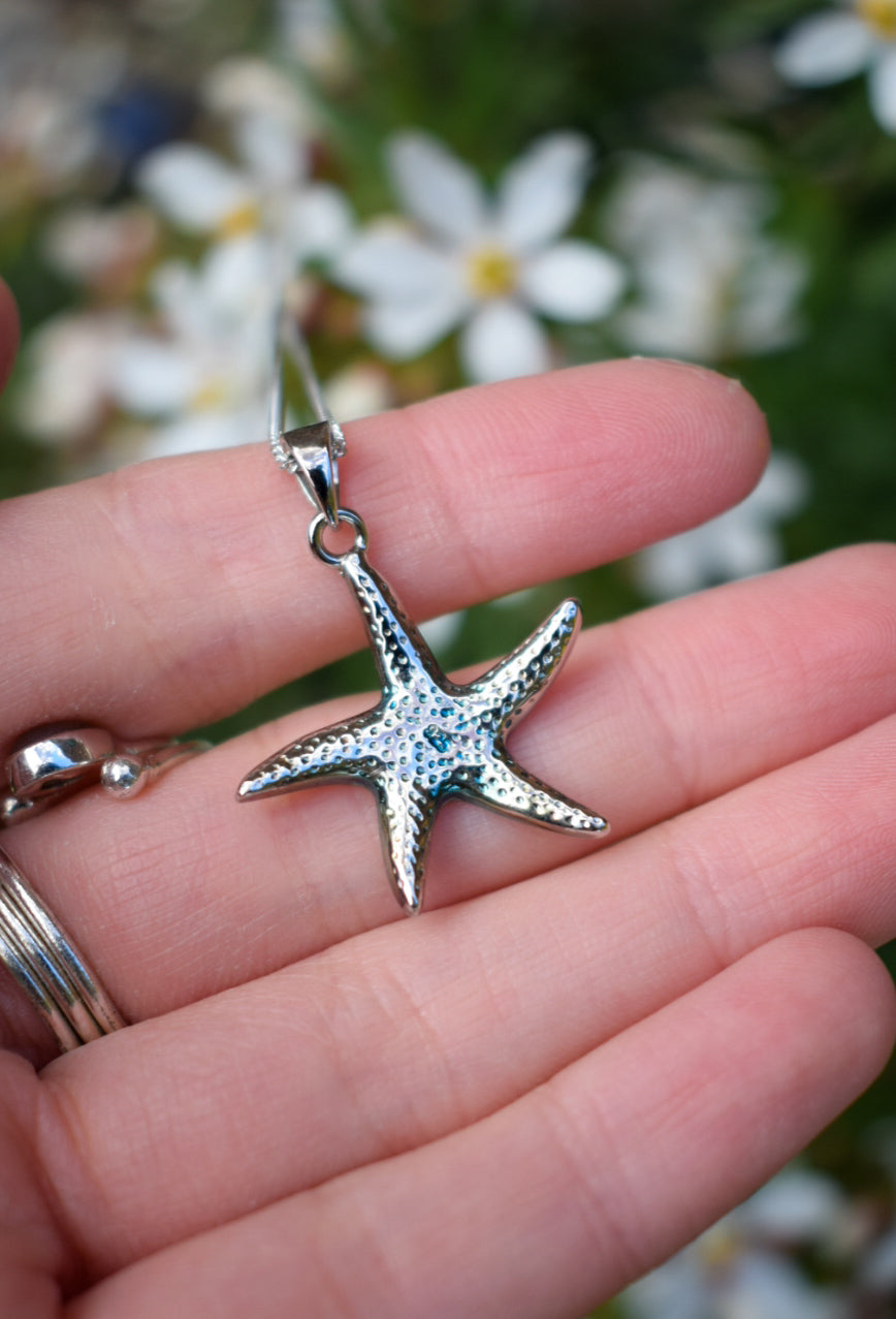Opal Starfish Necklace