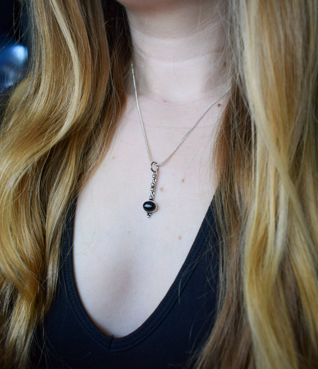 Upcycled Onyx Necklace