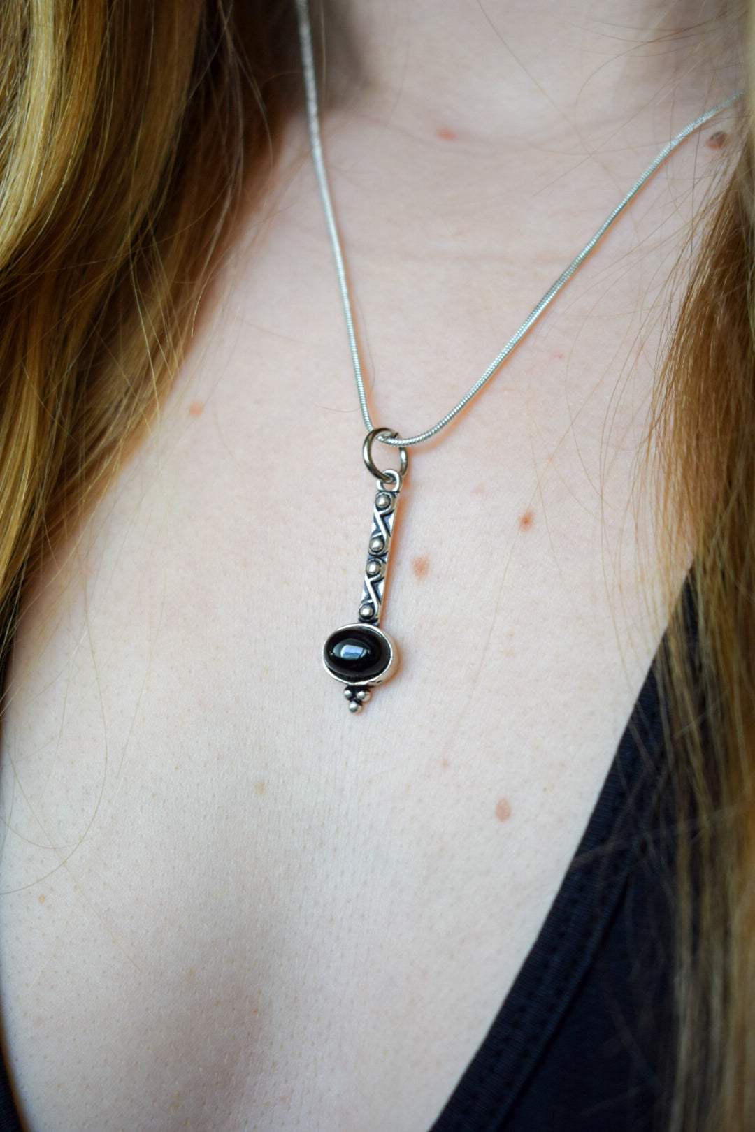 Upcycled Onyx Necklace