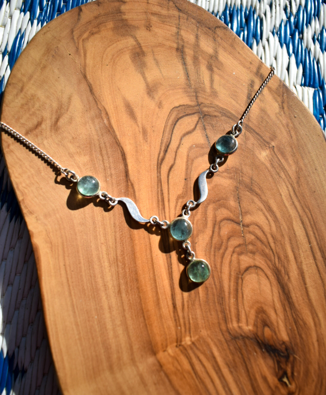 Aqua Chalcedony Necklace