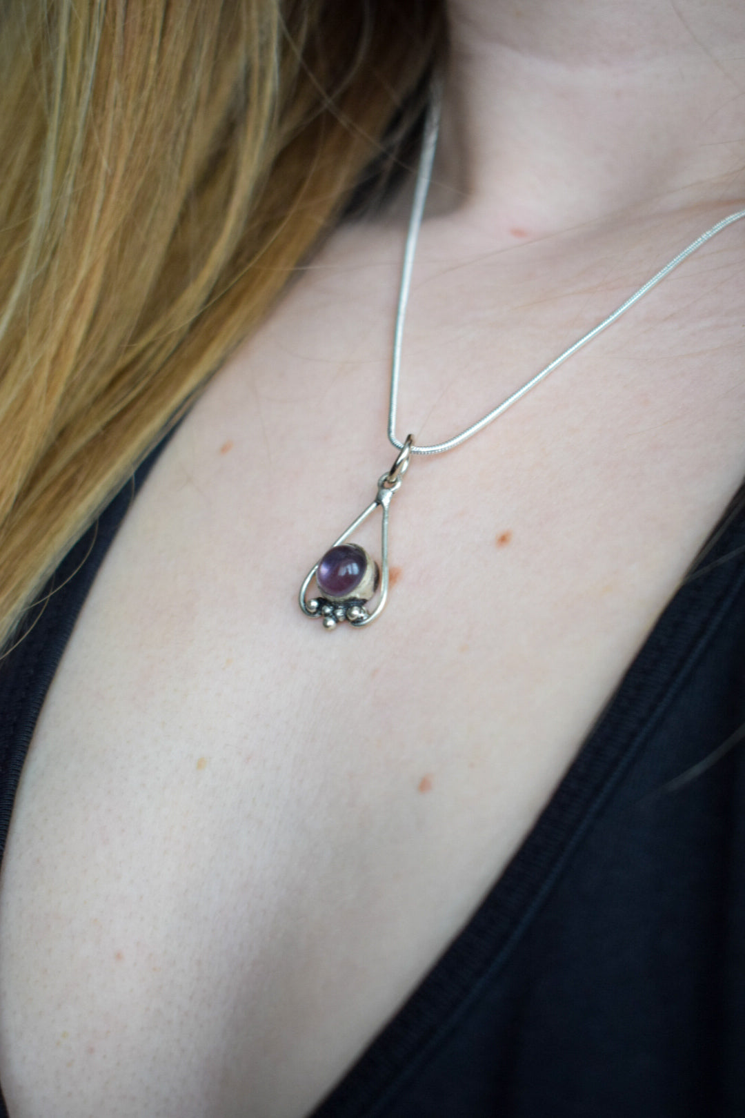 Upcycled Amethyst Necklace