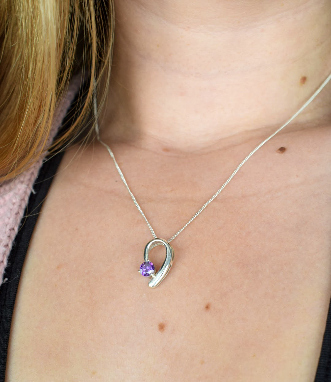 Sterling Silver Amethyst Necklace