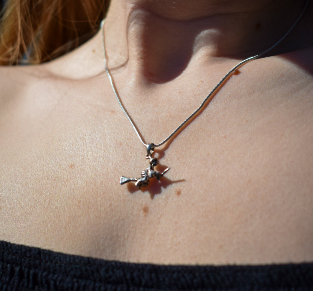 Sterling Silver Witch Necklace