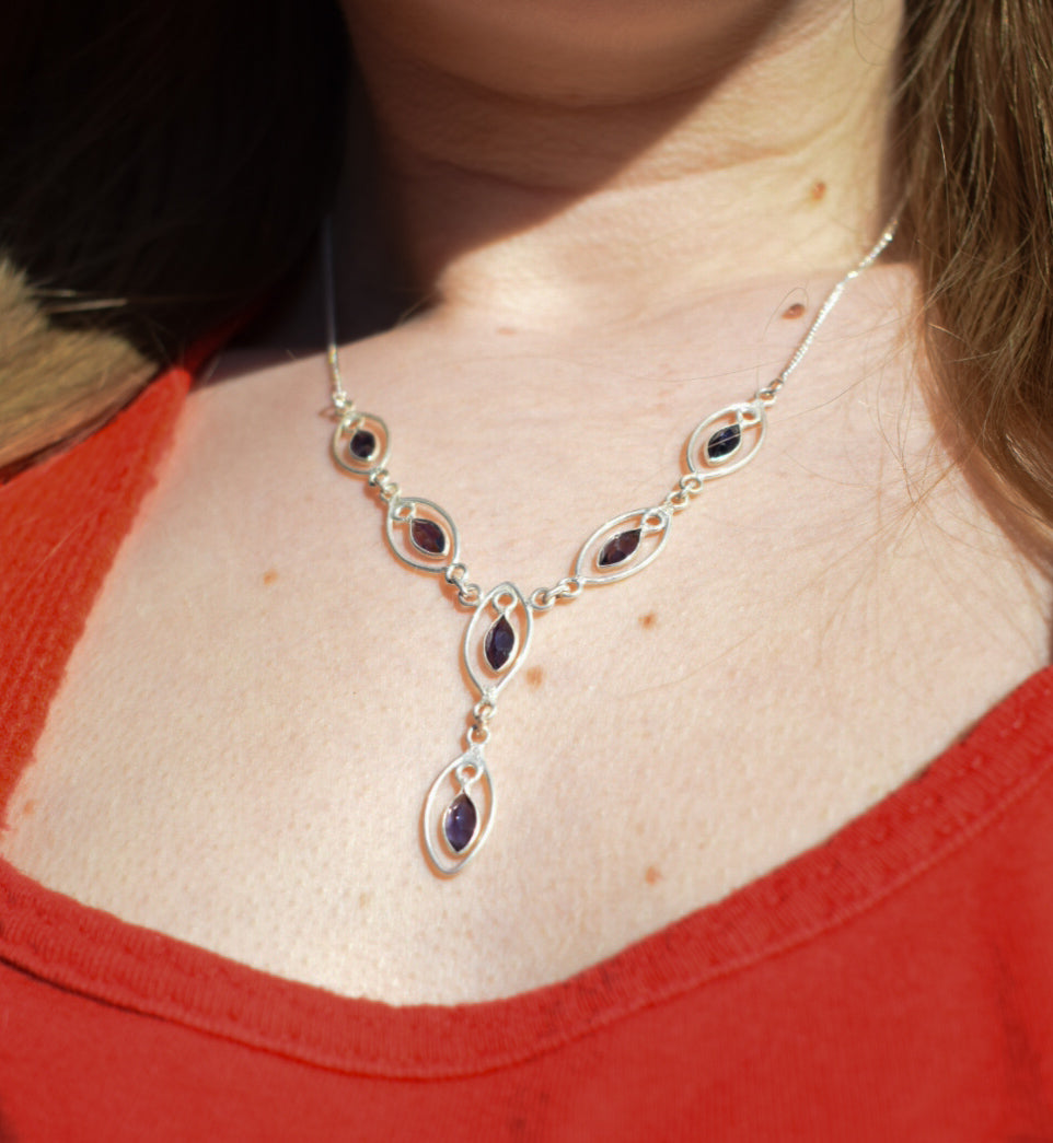 Sterling Silver Gemstone Necklace