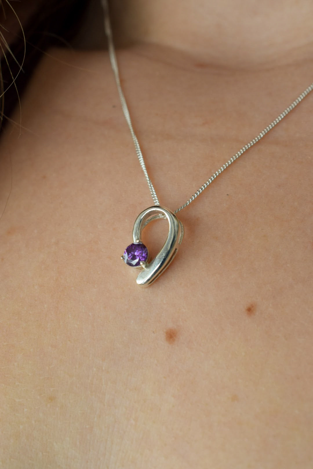 Sterling Silver Amethyst Necklace