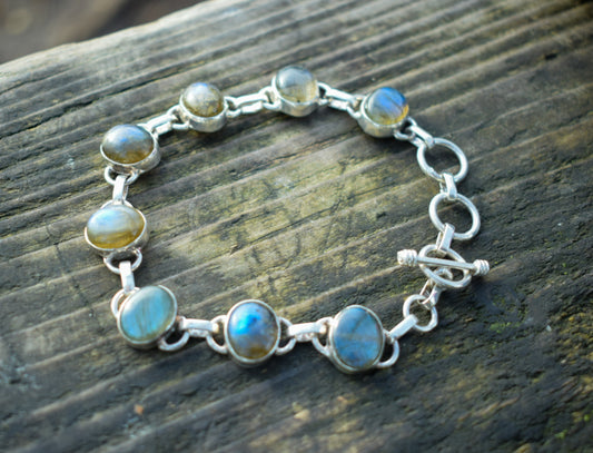 Sterling Silver Labradorite Bracelet