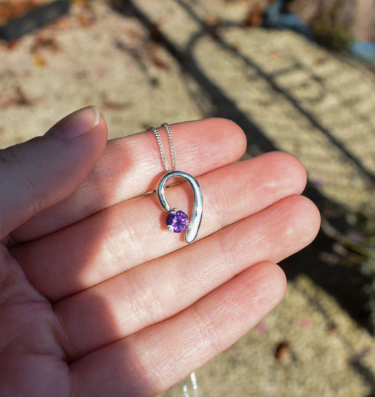 Sterling Silver Amethyst Necklace