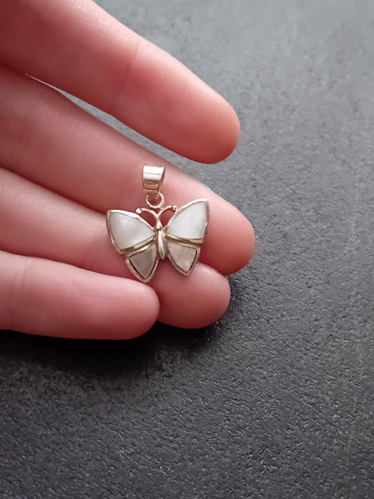 Mother of Pearl Butterfly Necklace