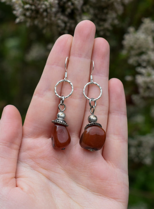 Upcycled Stone Earrings