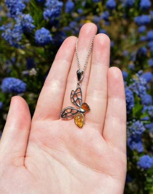 Amber Bee Necklace