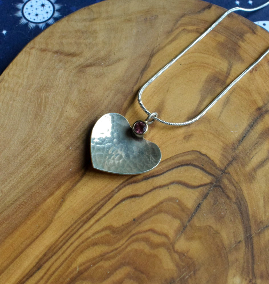 Textured Heart Necklace