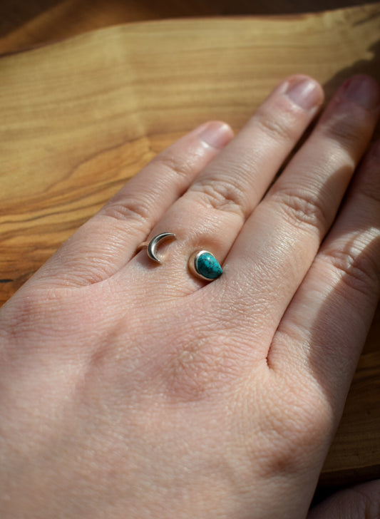 Turquoise Moon Ring