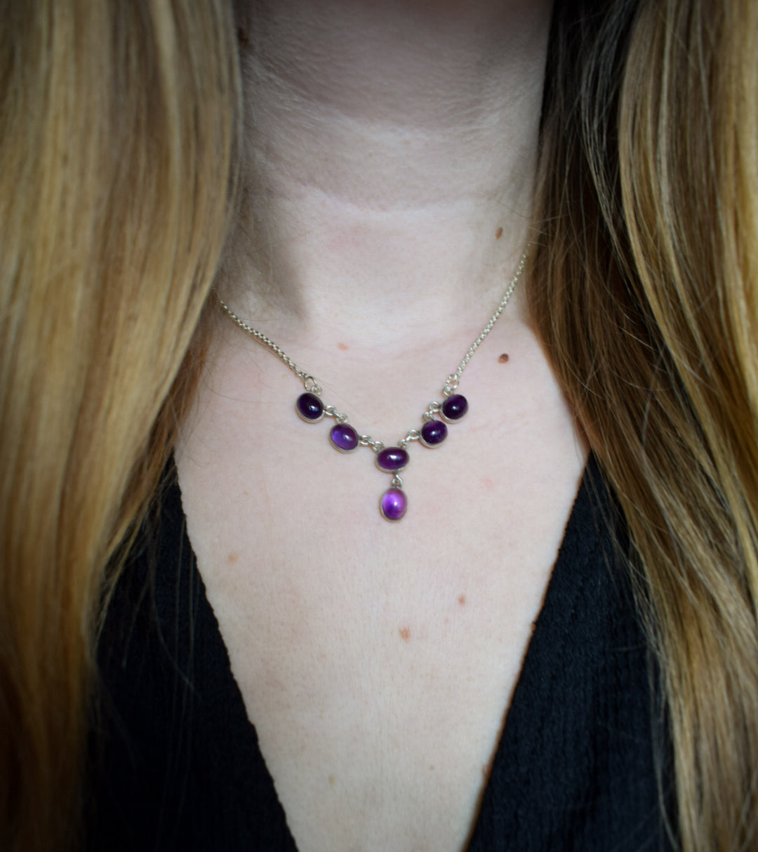 Sterling Silver Amethyst Necklace
