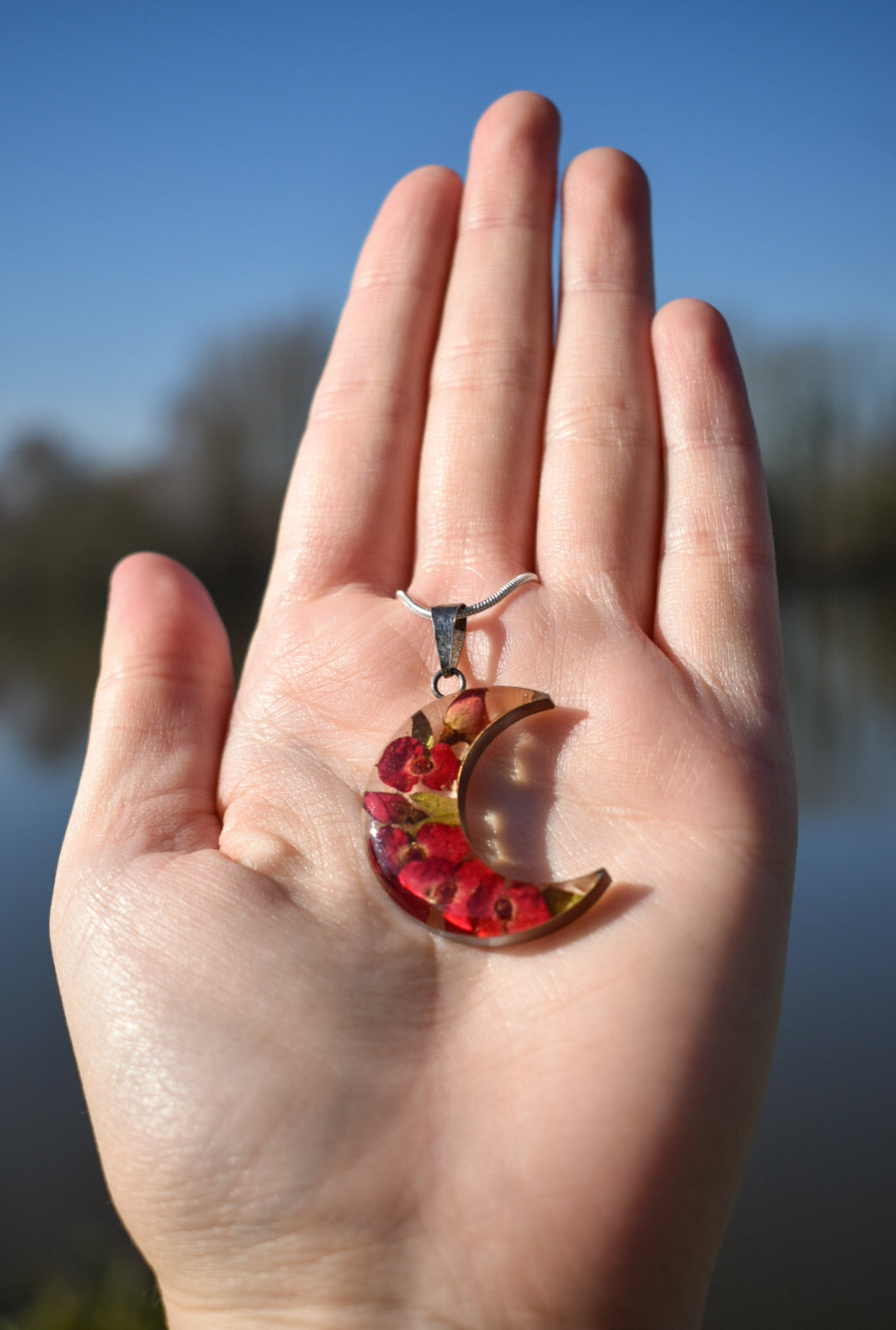 Floral Moon Necklace