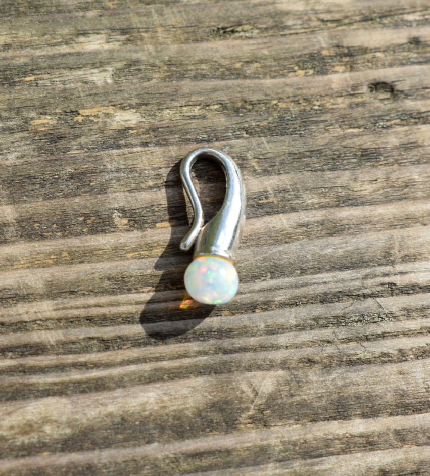 Sterling Silver Fire Opal Necklace