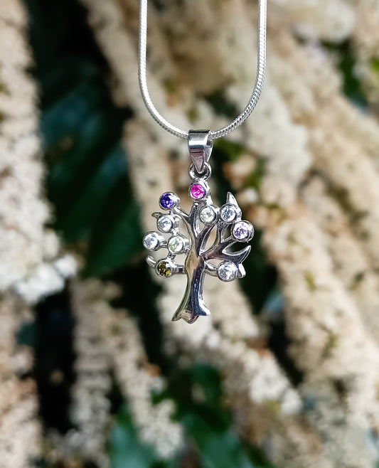 Gemstone Tree Necklace