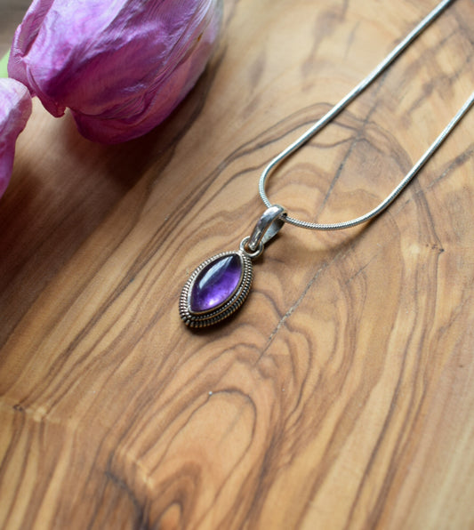 Amethyst Pendant Necklace