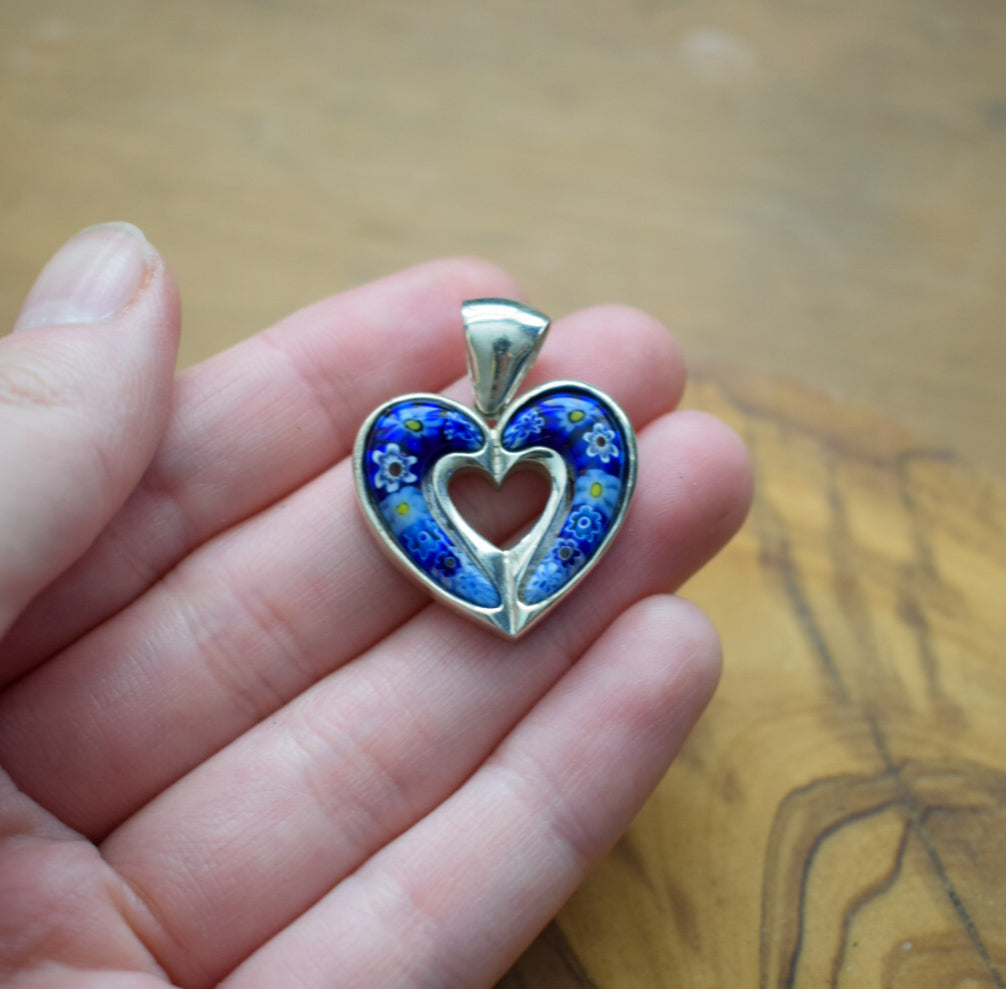 Murano Glass Heart Necklace