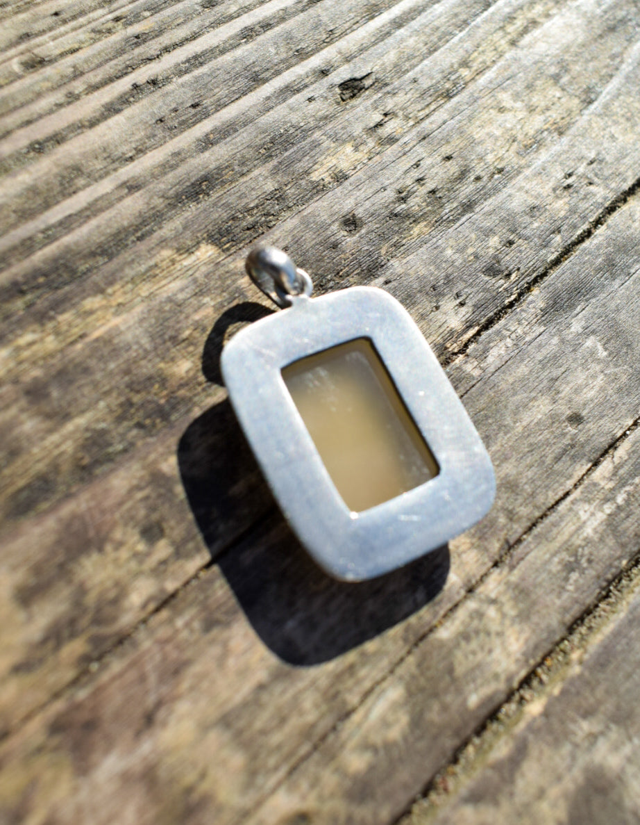 Rectangular Druzy Pendant