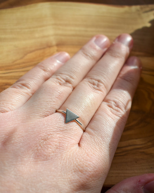 Silver Triangle Ring