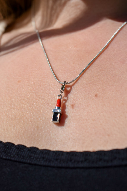 Lipstick Charm Necklace