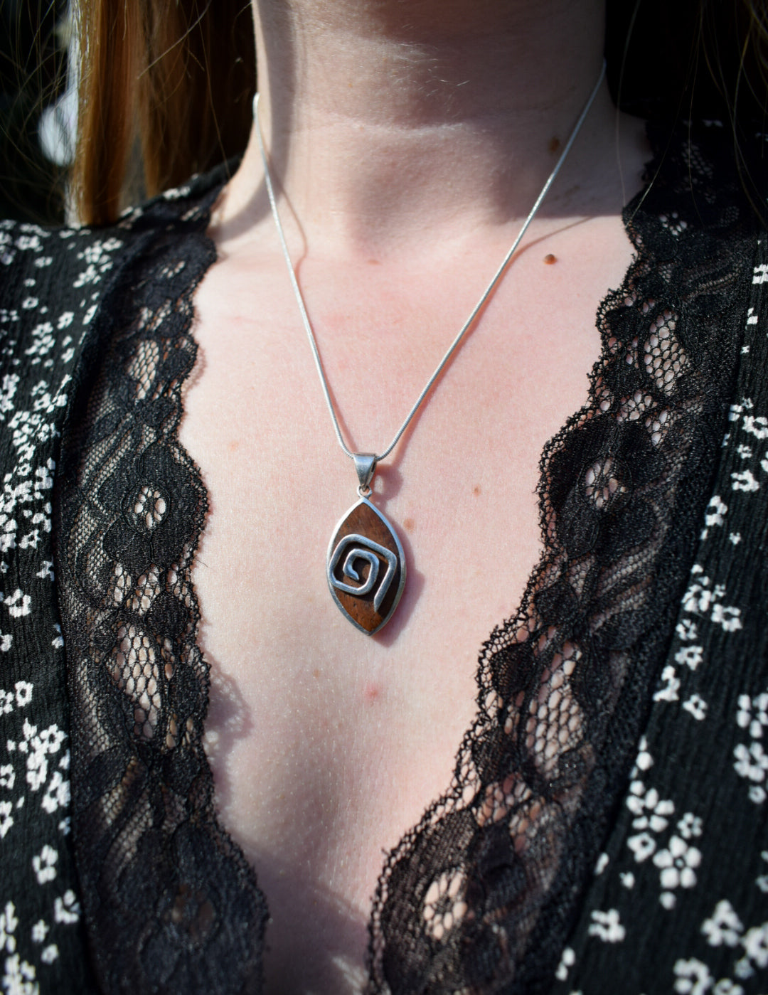 Sterling Silver Swirl Necklace