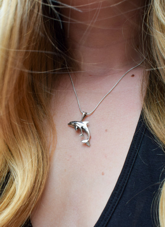Sterling Silver Dolphin Necklace