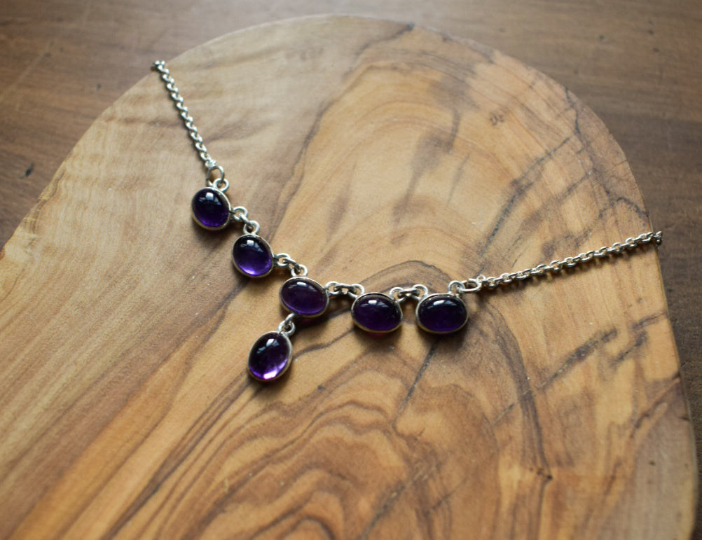 Sterling Silver Amethyst Necklace