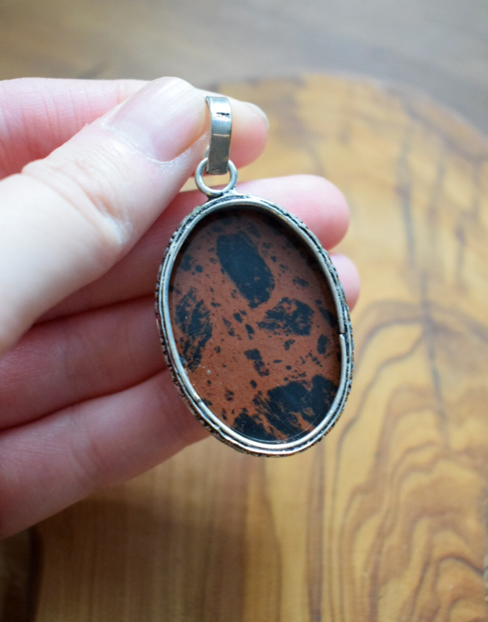 Mahogany Obsidian Necklace