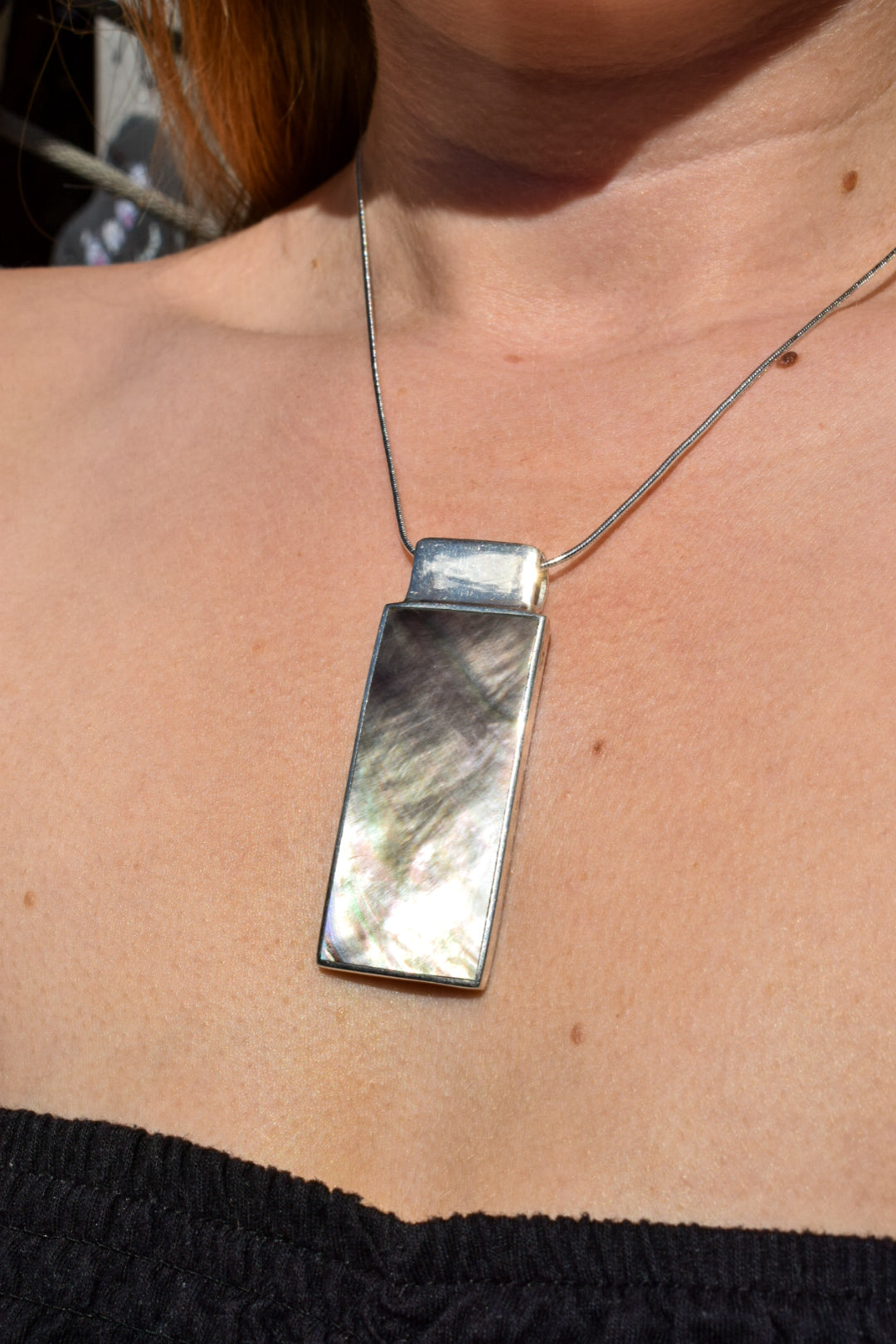 Sterling Silver Abalone Necklace