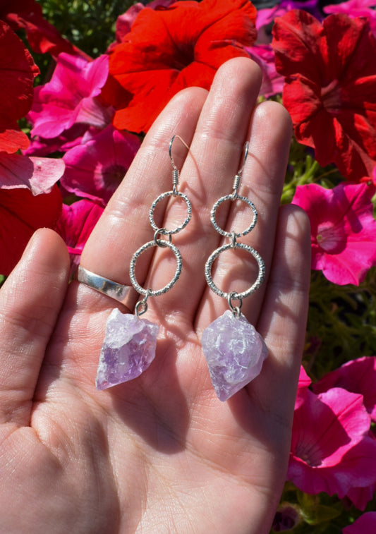 Silver Stone Earrings