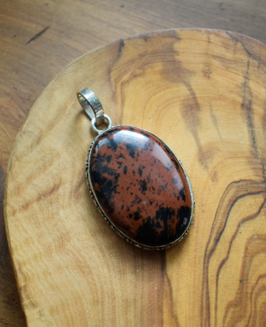 Mahogany Obsidian Necklace