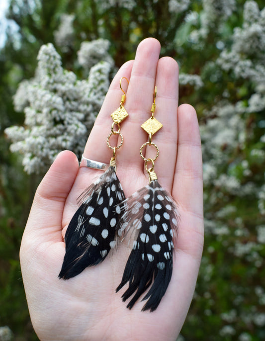 Upcycled Feather Earrings