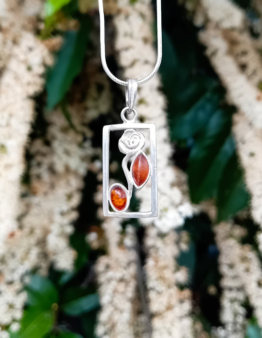 Amber Rose Pendant