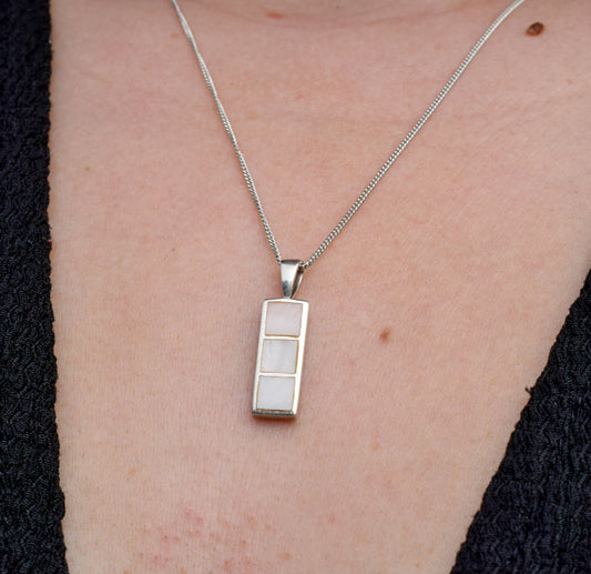 Pink Enamel Necklace