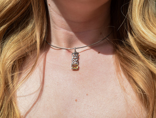 Sterling Silver Citrine Choker